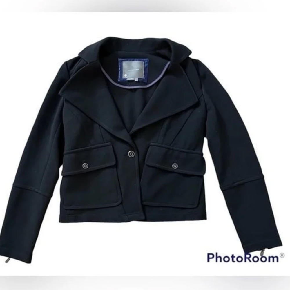 Anthropologie black womens blazer jacket small